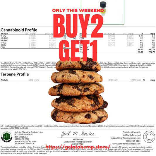 BUY2 GET1  【CBN 420mg Vegan Chunk Cookie